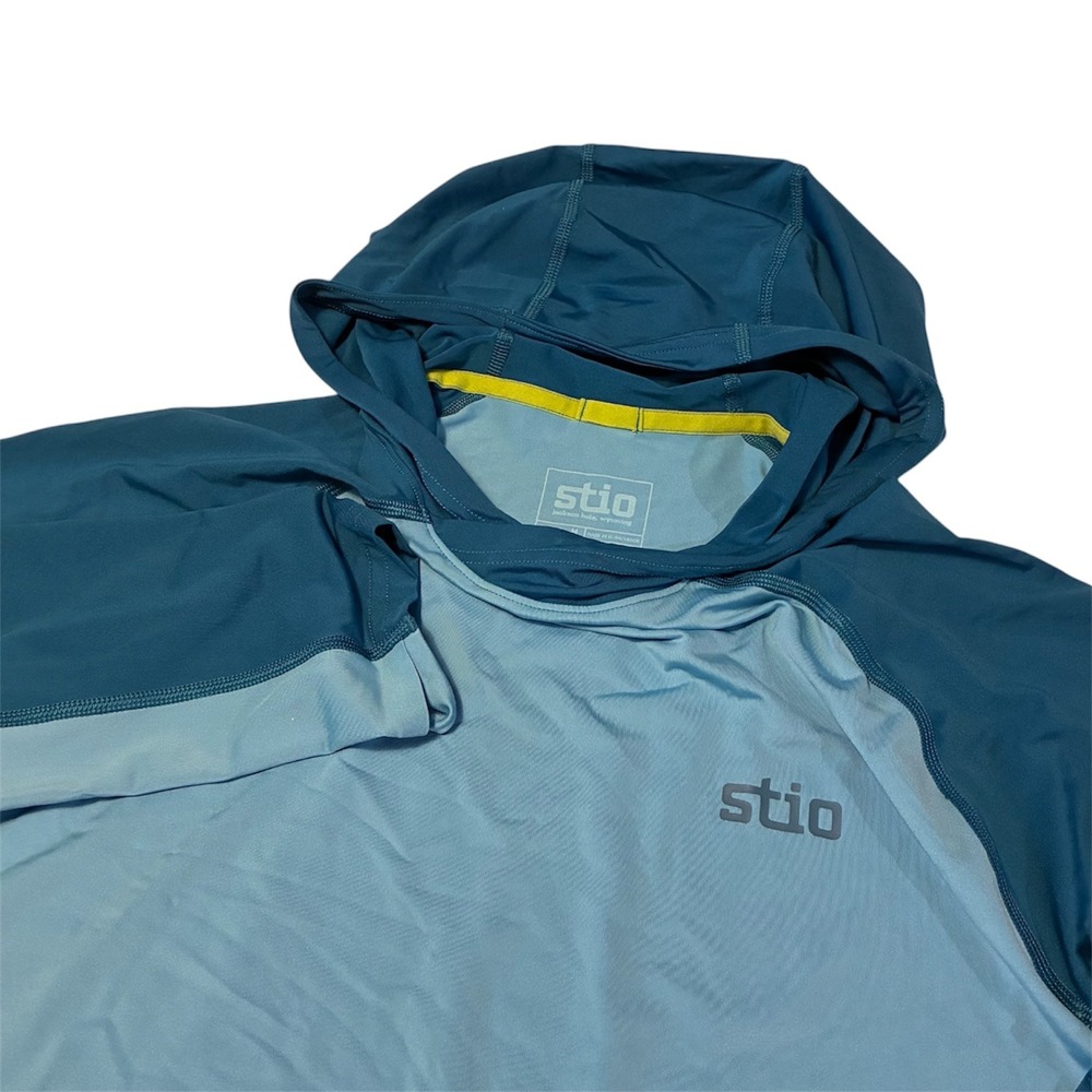 Stio Mens Blue Sun Hoodie UPF 50 Stretch Medium